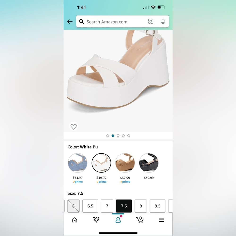 Size 7.5. Brand new never worn. Missed return window on Amazon.
